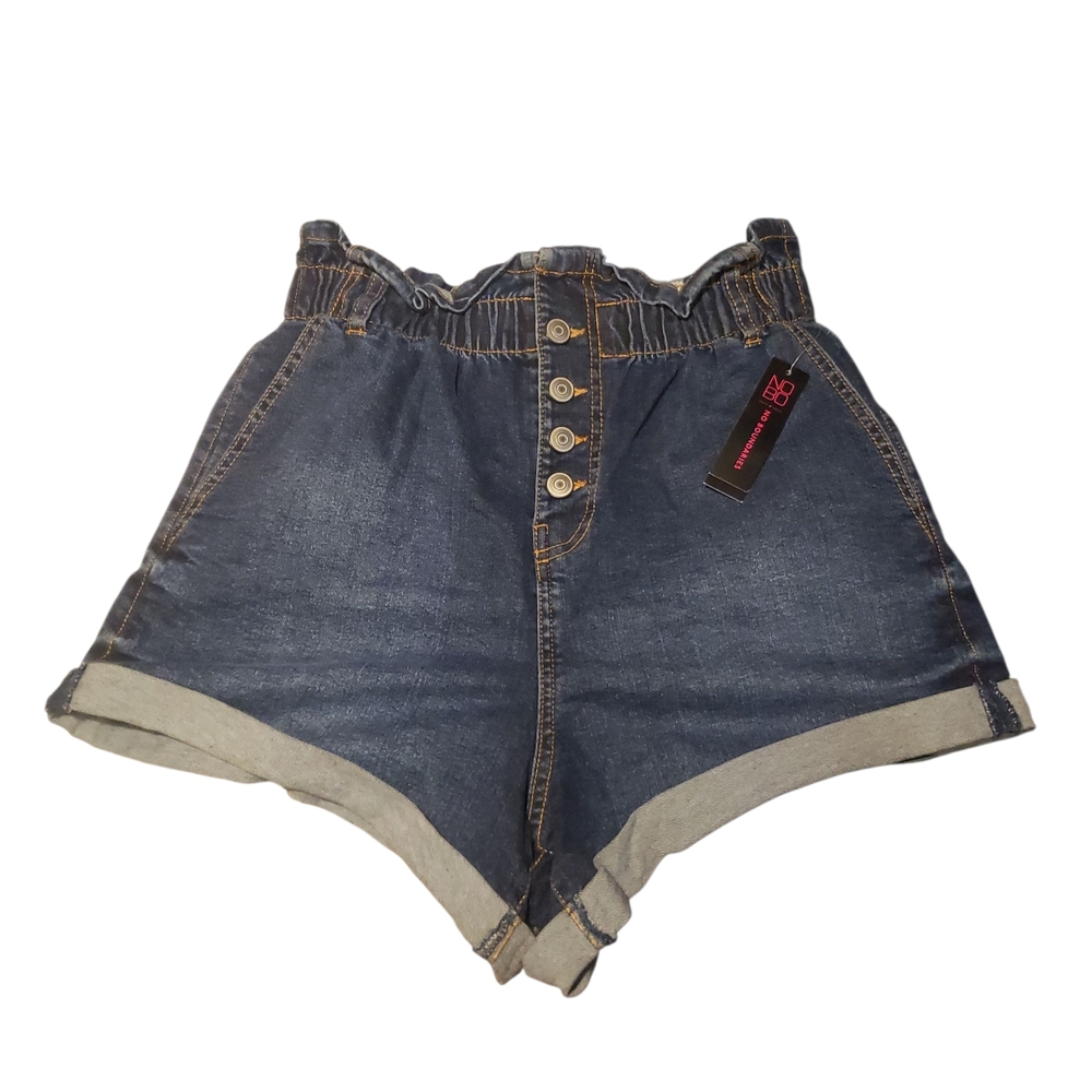 No Boundaries Ultra High Rise Dark Blue Jean Shorts